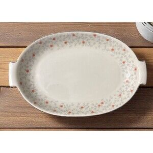 Vintage Arzberg Germany Oval Serving Dish | Orange Floral 363 |Rare